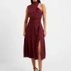 Aba Eco Satin Midi Dress