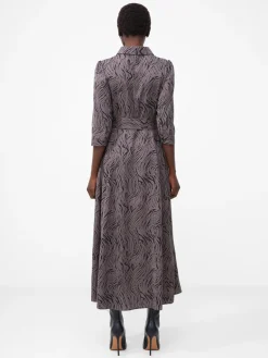 Abstract Midi Shirt Dress