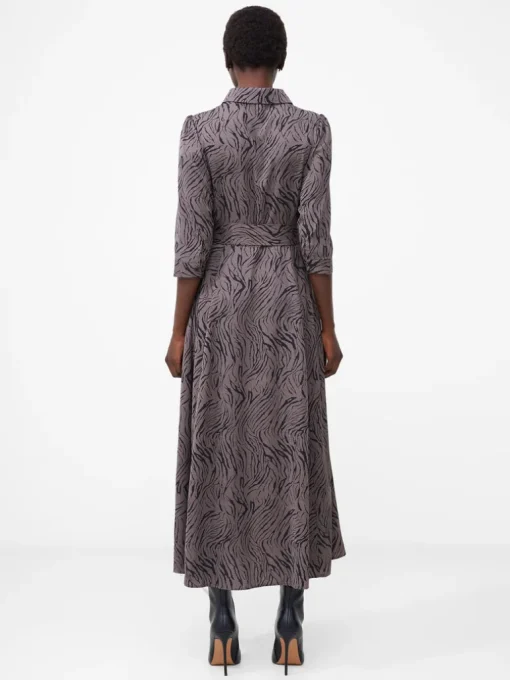Abstract Midi Shirt Dress