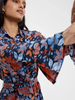 Adalina Eco Delphine Drape Shirt Dress