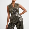 Alara Molten Metallic Sleeveless Gilet