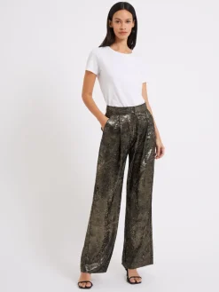 Alara Molten Metallic Suit Trousers
