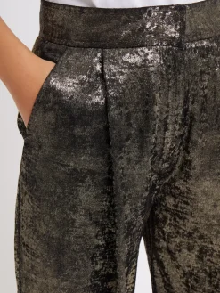 Alara Molten Metallic Suit Trousers