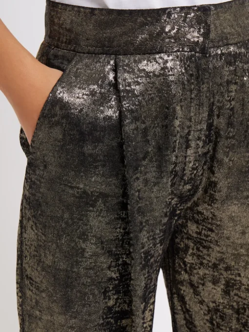 Alara Molten Metallic Suit Trousers