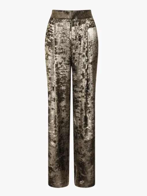 Alara Molten Metallic Suit Trousers