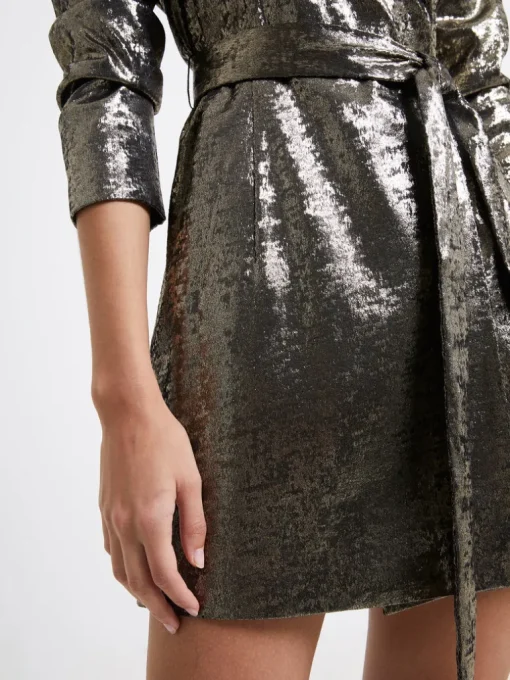 Alara Molten Metallic Tuxedo Mini Dress