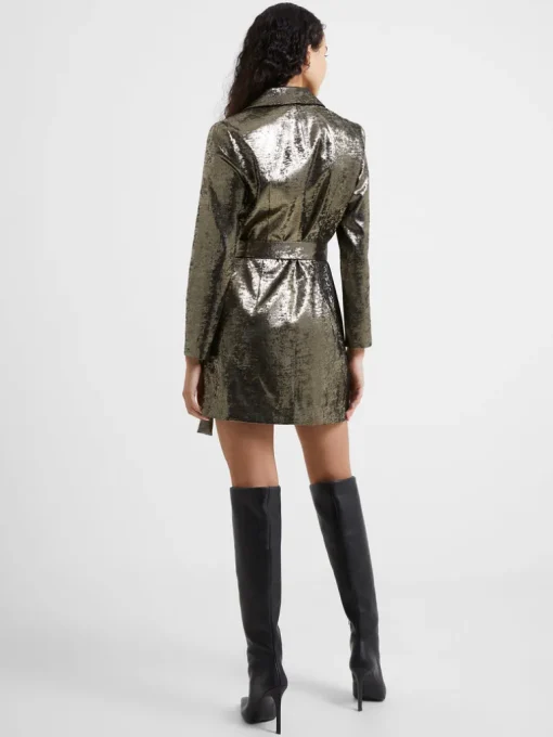 Alara Molten Metallic Tuxedo Mini Dress
