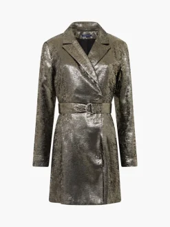 Alara Molten Metallic Tuxedo Mini Dress