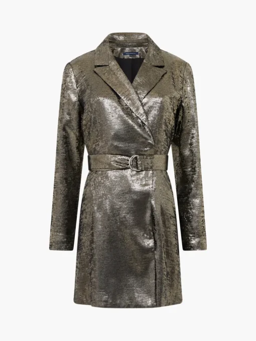 Alara Molten Metallic Tuxedo Mini Dress