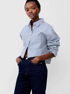 Alissa Stripe Cropped Shirt