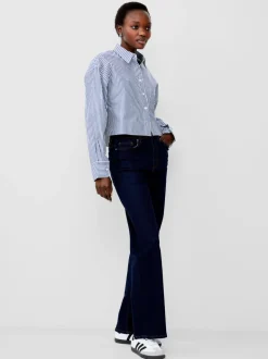 Alissa Stripe Cropped Shirt