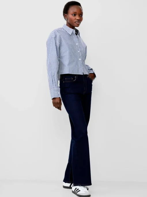 Alissa Stripe Cropped Shirt