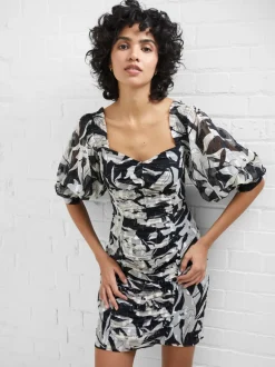 Ally Dinah Crinkle Ruched Mini Dress