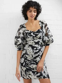 Ally Dinah Crinkle Ruched Mini Dress