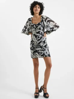 Ally Dinah Crinkle Ruched Mini Dress