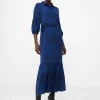 Animal Belted Midi Shirt Dress