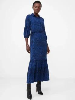 Animal Belted Midi Shirt Dress