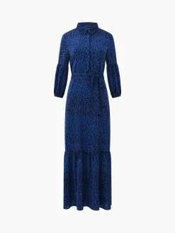 Animal Belted Midi Shirt Dress