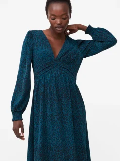 Animal Empire Waist Midi Dress