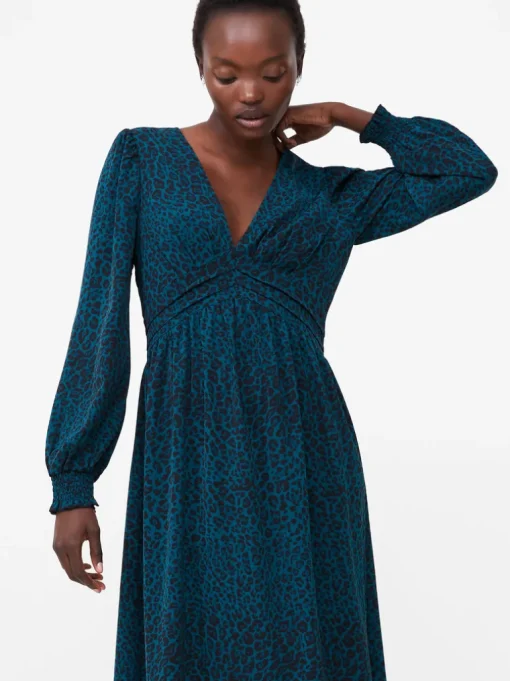 Animal Empire Waist Midi Dress