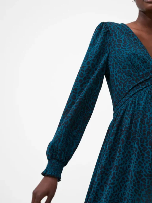 Animal Empire Waist Midi Dress