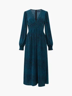 Animal Empire Waist Midi Dress