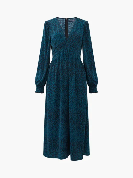 Animal Empire Waist Midi Dress