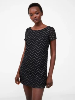 Ashton Lurex Chevron Mini Dress