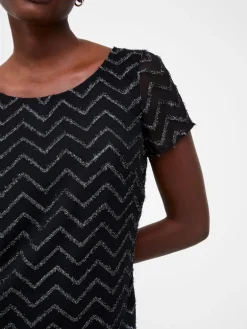 Ashton Lurex Chevron Mini Dress
