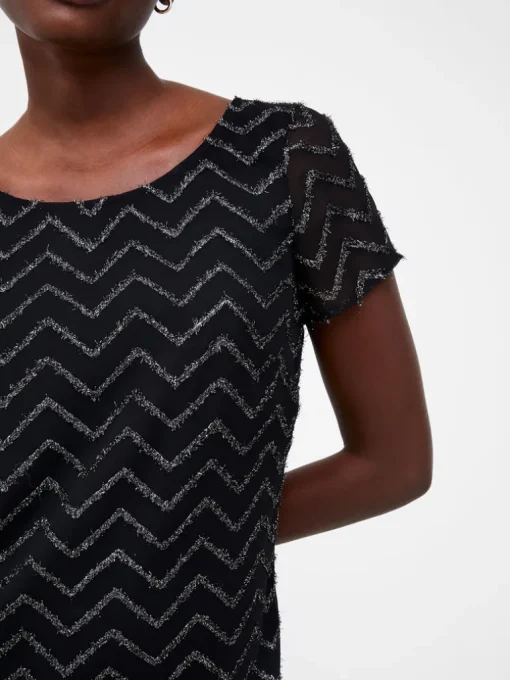 Ashton Lurex Chevron Mini Dress
