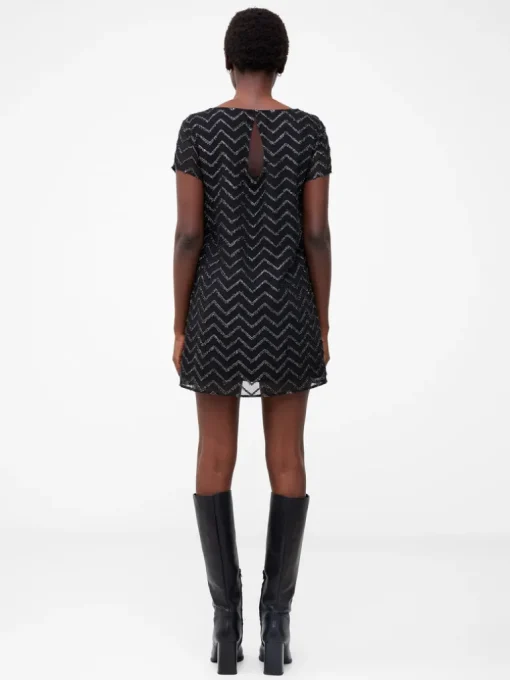 Ashton Lurex Chevron Mini Dress