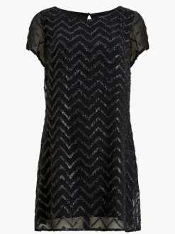 Ashton Lurex Chevron Mini Dress