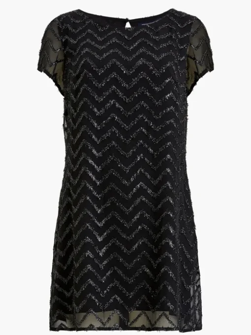 Ashton Lurex Chevron Mini Dress