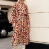Avery Burn-Out Midi Dress