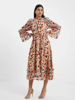 Avery Burn-Out Midi Dress