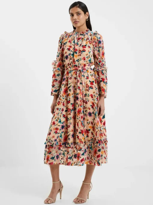 Avery Burn-Out Midi Dress