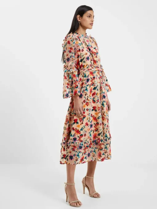 Avery Burn-Out Midi Dress
