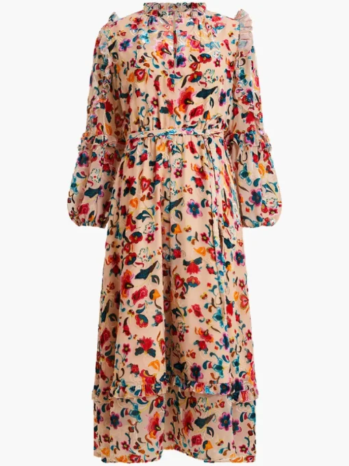 Avery Burn-Out Midi Dress