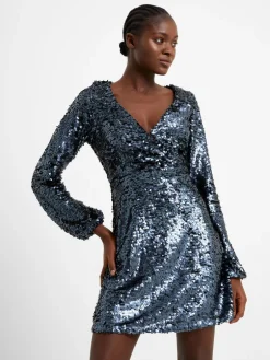 Bisma Sequin Wrap Mini Dress