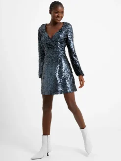 Bisma Sequin Wrap Mini Dress