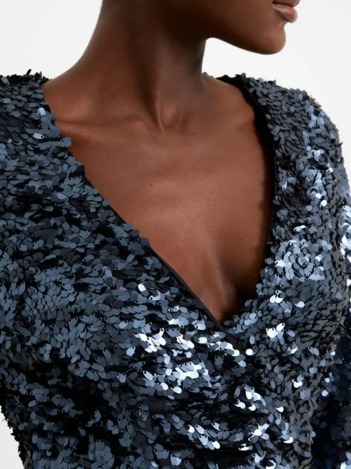Bisma Sequin Wrap Mini Dress