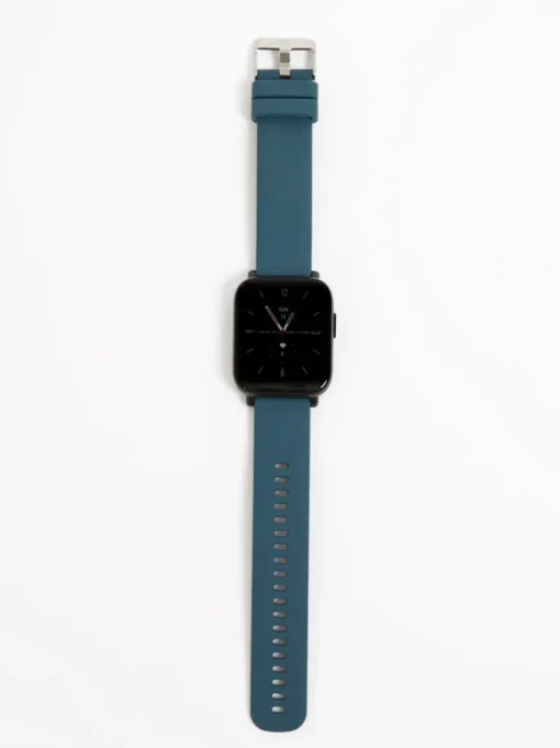 Blue Silicone Strap Watch with Digital Dial