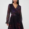 Bodine Wrap Printed Mini Dress