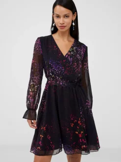 Bodine Wrap Printed Mini Dress
