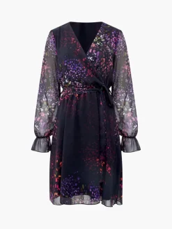 Bodine Wrap Printed Mini Dress