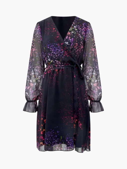 Bodine Wrap Printed Mini Dress
