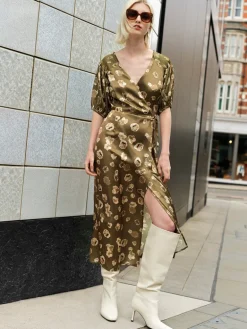 Bronwyn Aleeya Satin Midi Dress