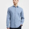 Brushed Melange Long Sleeve Shirt