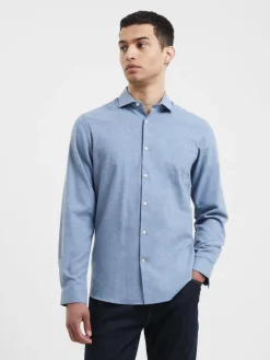 Brushed Melange Long Sleeve Shirt