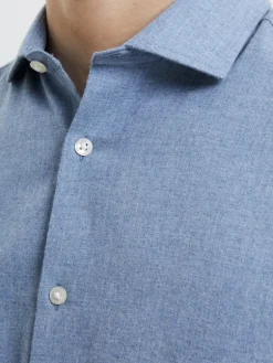 Brushed Melange Long Sleeve Shirt
